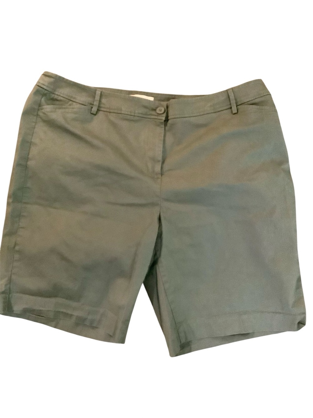 Talbots Women's Plus Olive Green Bermuda Shorts